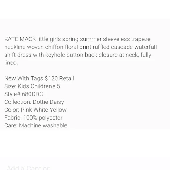 KATE MACK DAISY FLORAL RUFFLE CASCADE - Picture 12 of 12